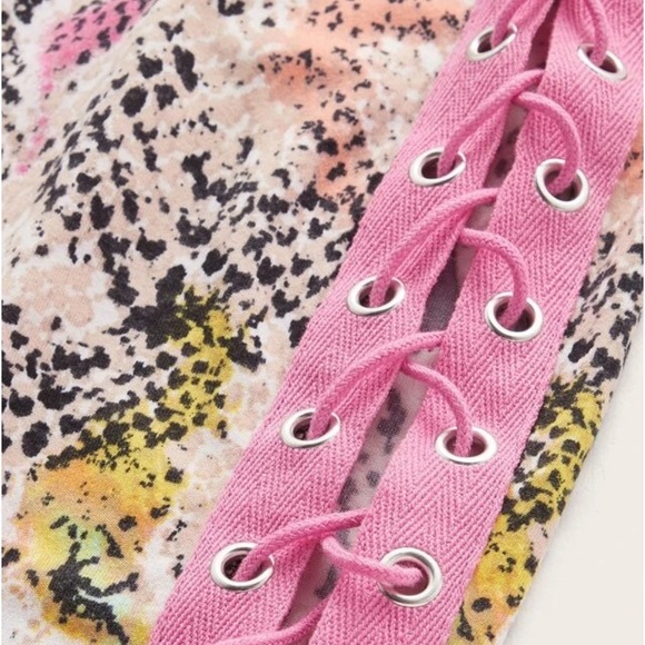 Multicolor Snakeskin Python Snake Print Halter Caged Party Cocktail Dress - Picture 11 of 12